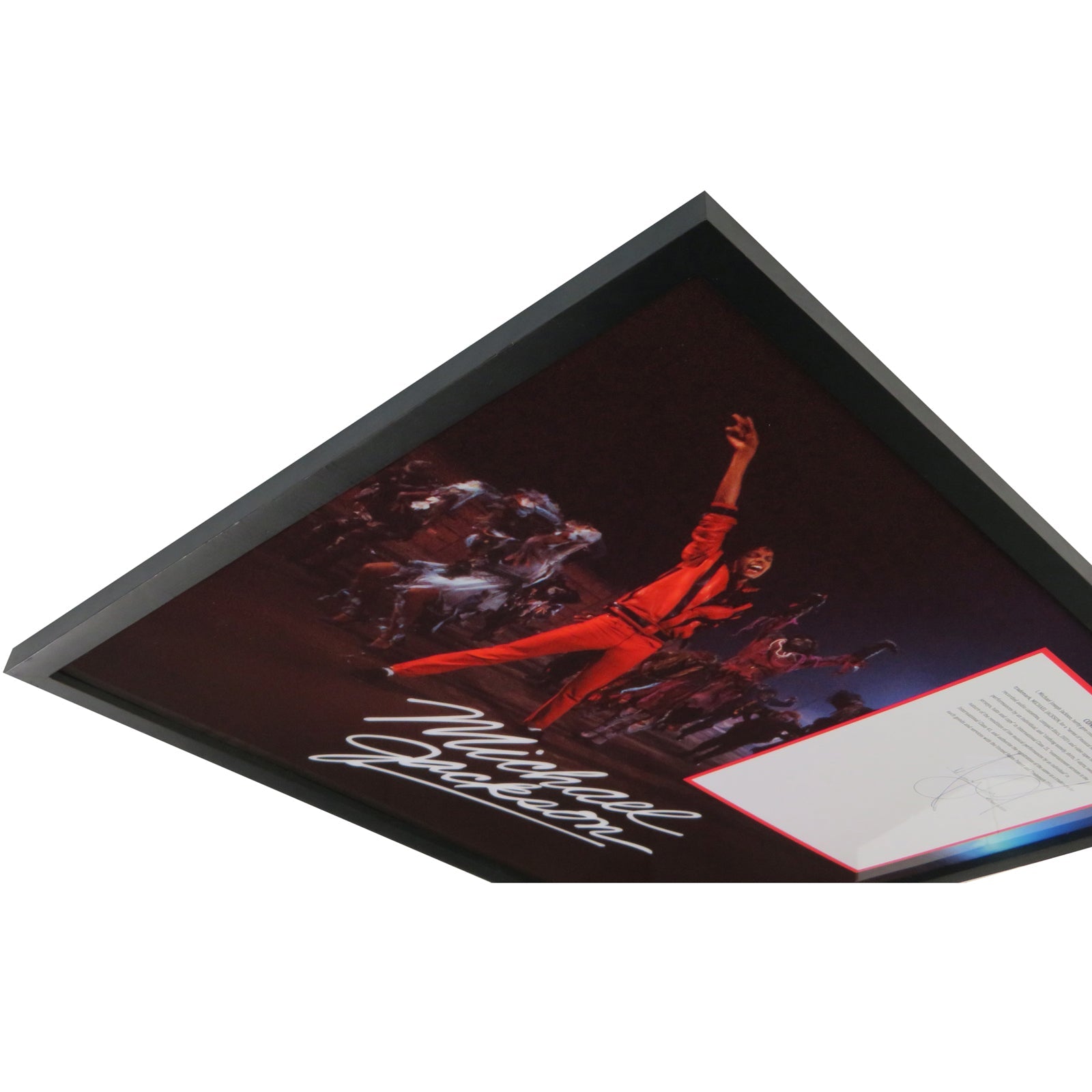 Autographed Michael Jackson Contract Music Display 20 by 24 Framed Piece - JSA, BAS-Powers Sports Memorabilia