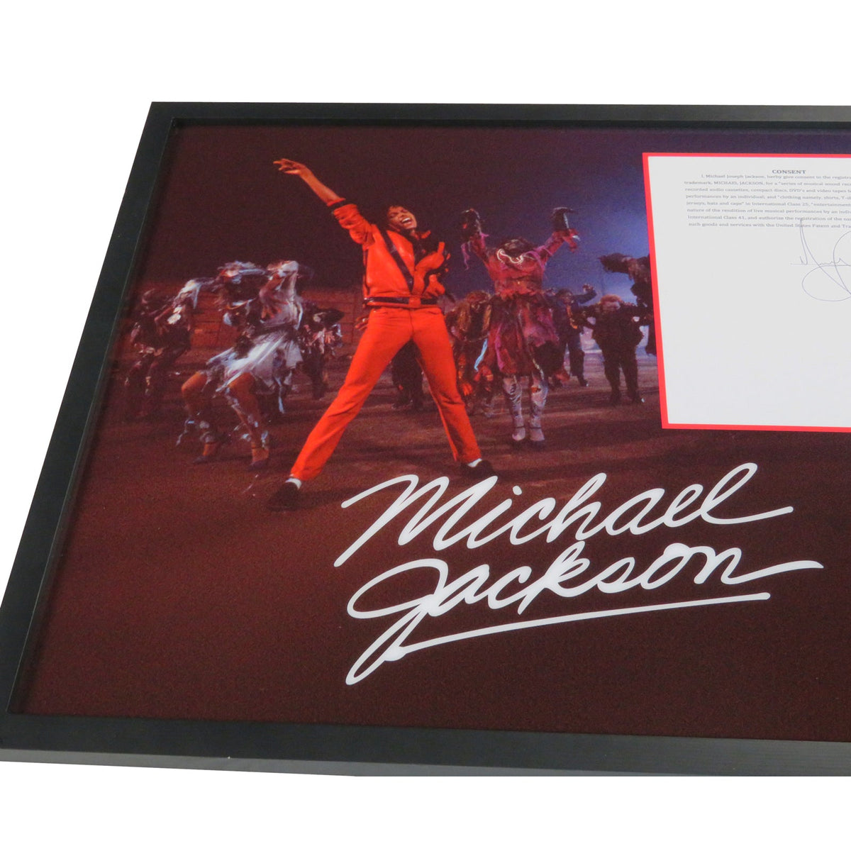 Autographed Michael Jackson Contract Music Display 20 by 24 Framed Piece - JSA, BAS-Powers Sports Memorabilia