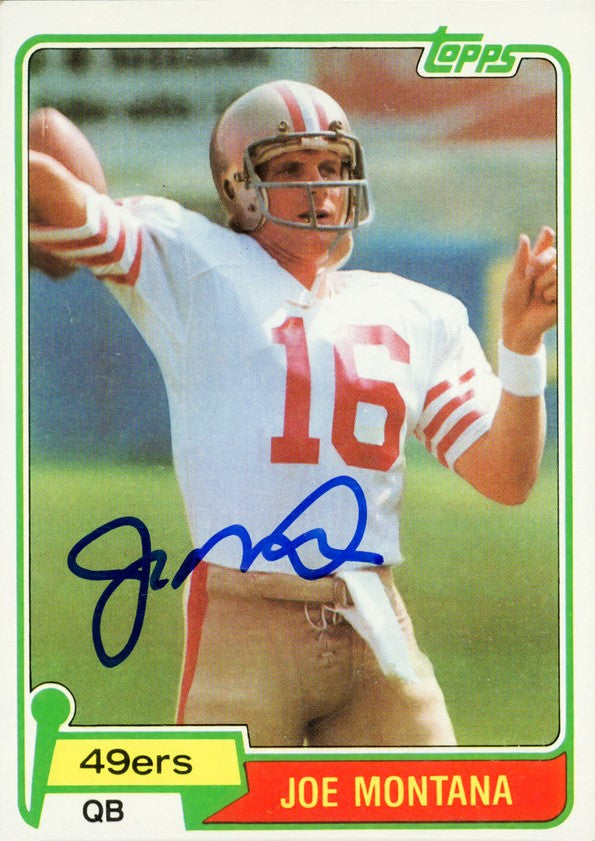 Joe Montana Jerry Rice 1989 Score Great Combos Autograph Card #279