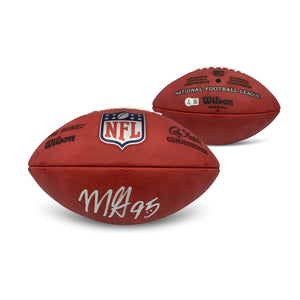 Myles Garrett Autographed NFL Authentic Duke Full Size Game Signed Football Beckett COA-Powers Sports Memorabilia