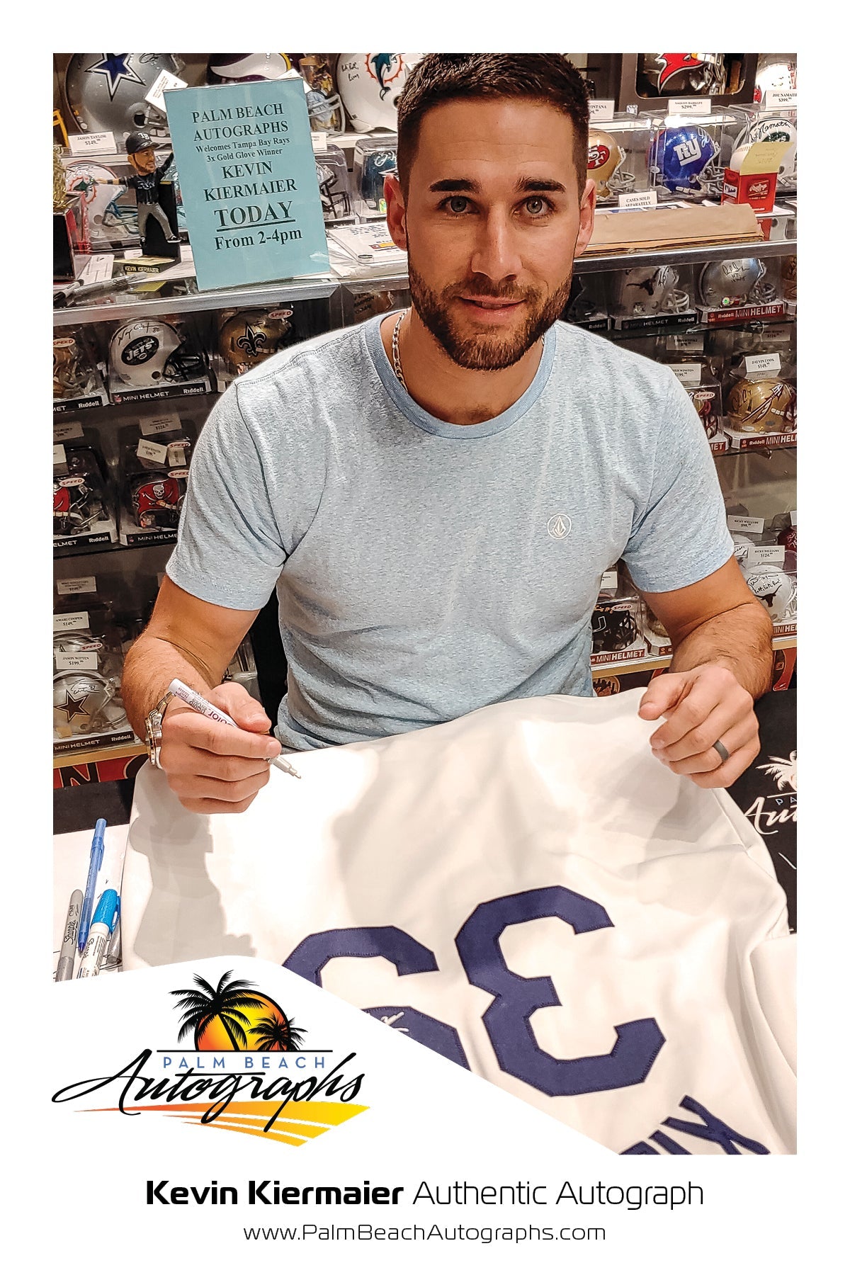 Autographed Kevin Kiermaier Tampa Bay (White #39) Custom Jersey - JSA-Powers Sports Memorabilia