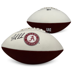 Nick Saban Autographed Alabama Crimson Tide Signed Full Size Logo Football Beckett COA