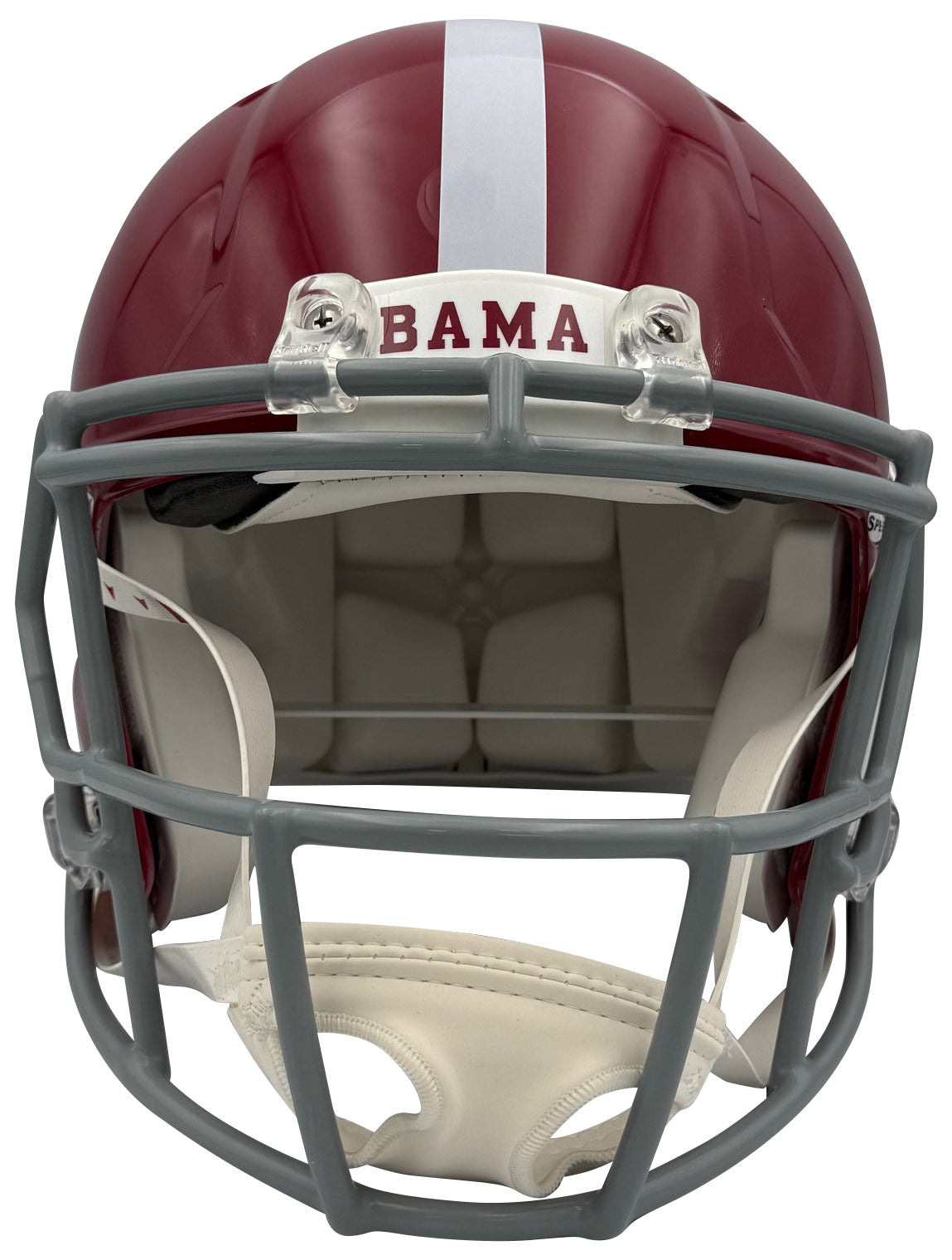 Nick Saban Signed Alabama Crimson Tide Signed Football Full Size Authentic Helmet Beckett COA-Powers Sports Memorabilia