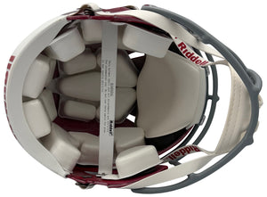 Nick Saban Autographed Alabama Crimson Tide Signed Football Full Size Authentic Helmet Beckett COA-Powers Sports Memorabilia