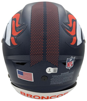 Bo Nix Autographed Denver Broncos Signed Football Full Size SpeedFlex Helmet Beckett COA