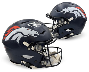Bo Nix Autographed Denver Broncos Signed Football Full Size SpeedFlex Helmet Beckett COA