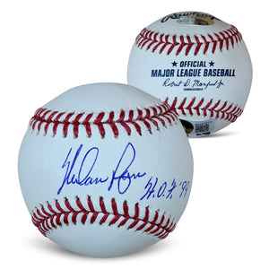 Nolan Ryan Autographed MLB Signed Hall of Fame HOF 1999 Baseball Beckett COA With UV Display Case-Powers Sports Memorabilia