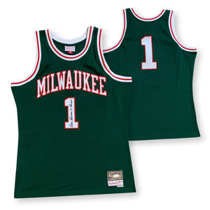 Oscar Robertson Autographed Milwaukee Bucks Signed Mitchell and Ness Basketball Jersey 1971 CHAMPS JSA COA-Powers Sports Memorabilia