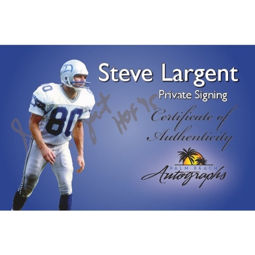 Autographed Steve Largent Seattle Seahawks (Throwback) Mini Helmet w/ "HOF 95" - JSA-Powers Sports Memorabilia