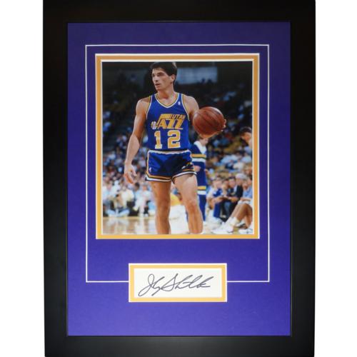 Autographed John Stockton Utah Jazz "Signature Series" Frame - JSA-Powers Sports Memorabilia