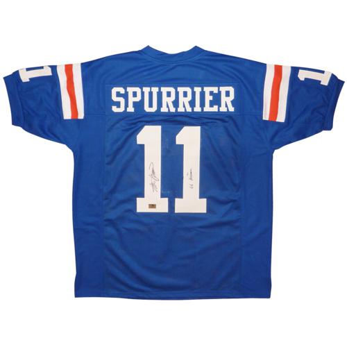 Autographed Steve Spurrier Florida Gators (Blue #11) Custom Jersey w/ "66 Heisman" - JSA-Powers Sports Memorabilia