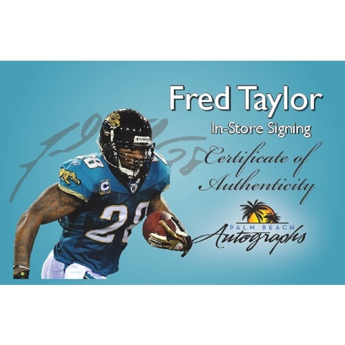 Autographed Fred Taylor Florida Gators Logo Football-Powers Sports Memorabilia