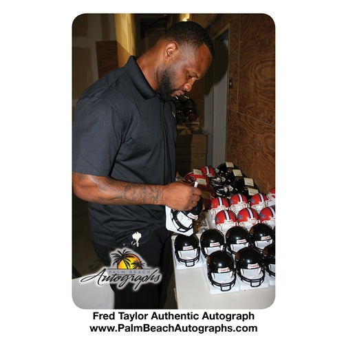 Autographed Fred Taylor Jacksonville Jaguars Mini Helmet-Powers Sports Memorabilia
