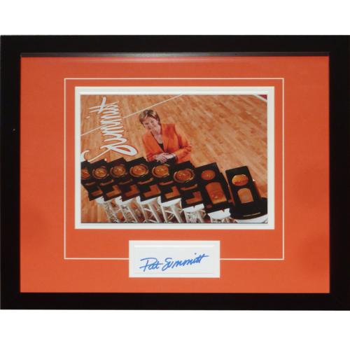 Autographed Pat Summitt Tennessee Lady Vols (Trophies) "Signature Series" Frame