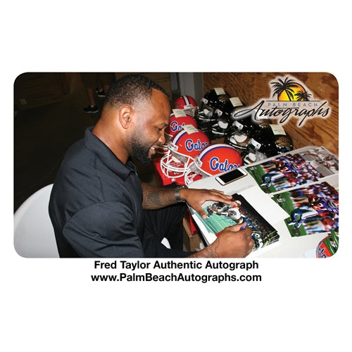 Autographed Fred Taylor Florida Gators (Sugar Bowl vs FSU) 8x10 Photo-Powers Sports Memorabilia