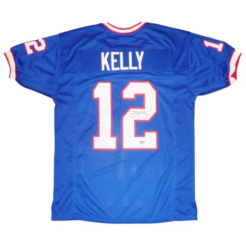 Autographed Jim Kelly Buffalo Bills (Blue #12) Custom Jersey - Kelly Holo-Powers Sports Memorabilia