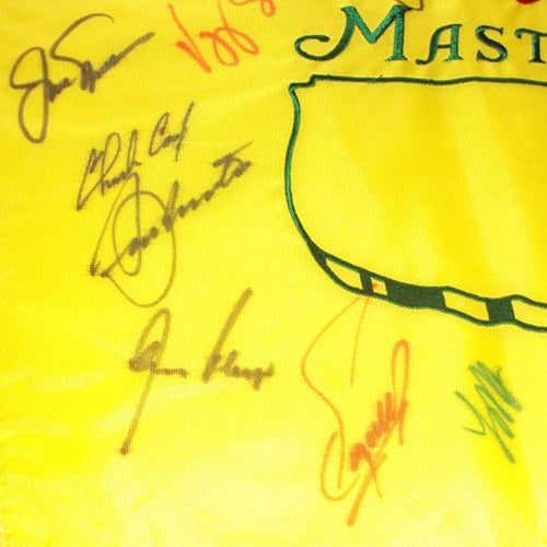 Autographed Masters Golf Pin Flag by 21 Former Champions #16-Powers Sports Memorabilia