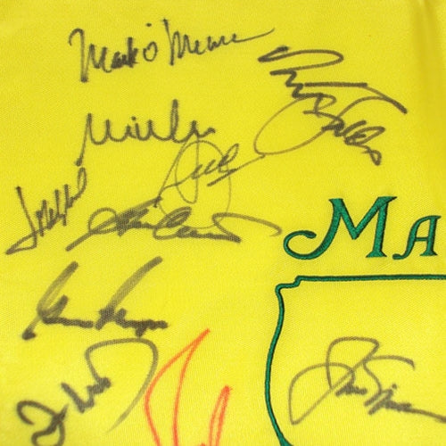 Autographed Masters Golf Pin Flag by 23 Former Champions #17-Powers Sports Memorabilia