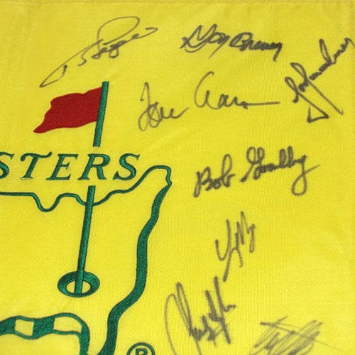 Autographed Masters Golf Pin Flag by 23 Former Champions #17-Powers Sports Memorabilia