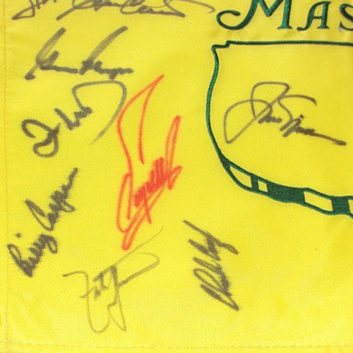 Autographed Masters Golf Pin Flag by 23 Former Champions #17-Powers Sports Memorabilia