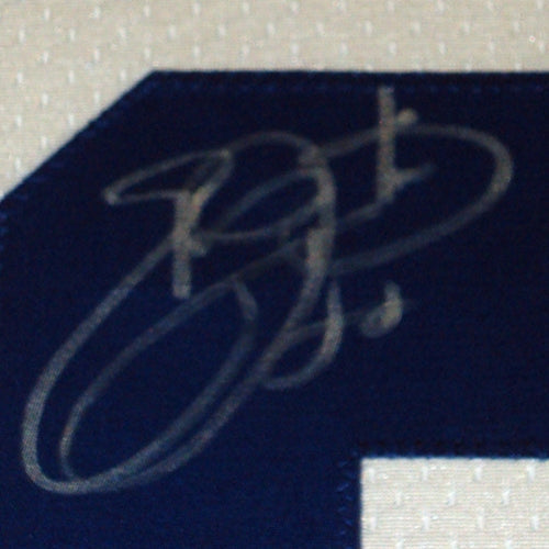 Autographed Emmitt Smith Dallas Cowboys (White #22) Deluxe Framed Jersey-Powers Sports Memorabilia