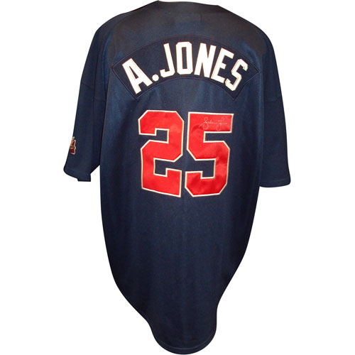 Autographed Andruw Jones Atlanta Braves (Blue #25) Custom Jersey - JSA-Powers Sports Memorabilia