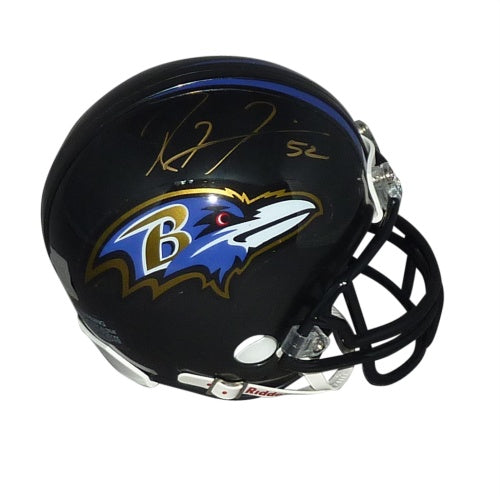 Autographed Ray Lewis Baltimore Ravens Mini Helmet-Powers Sports Memorabilia