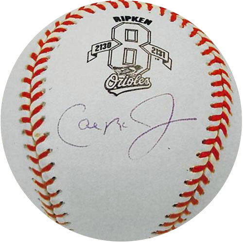 Autographed Cal Ripken Jr. #8 Logo Baseball-Powers Sports Memorabilia