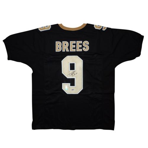 Autographed Drew Brees New Orleans Saints (Black #9) Custom Stitched Jersey - Brees Holo-Powers Sports Memorabilia