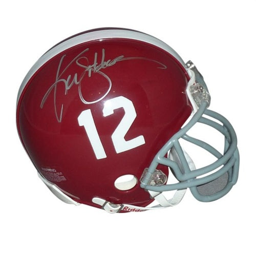 Autographed Ken Stabler Alabama Crimson Tide Mini Helmet-Powers Sports Memorabilia