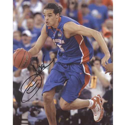 Autographed Joakim Noah Florida Gators (06 Final Four Dribbling) 8x10 Photo-Powers Sports Memorabilia