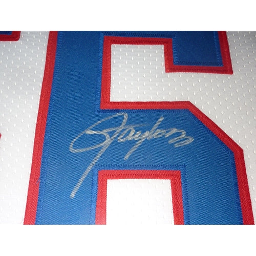 Autographed Lawrence Taylor New York Giants (White #56) Deluxe Framed Jersey - JSA-Powers Sports Memorabilia