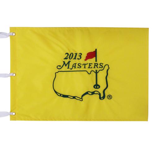Unsigned 2013 Masters Embroidered Golf Pin Flag - Adam Scott Champion-Powers Sports Memorabilia
