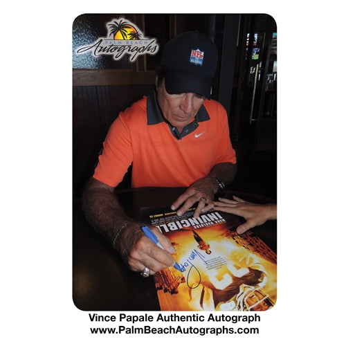 Autographed Vince Papale Invincible Deluxe Framed 11"x17" Mini Movie Poster - Beckett-Powers Sports Memorabilia