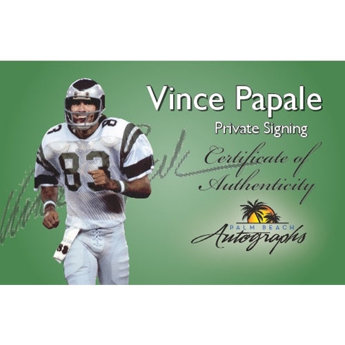 Autographed Vince Papale Philadelphia Eagles Logo Football w/ Invincible Inscription - JSA-Powers Sports Memorabilia