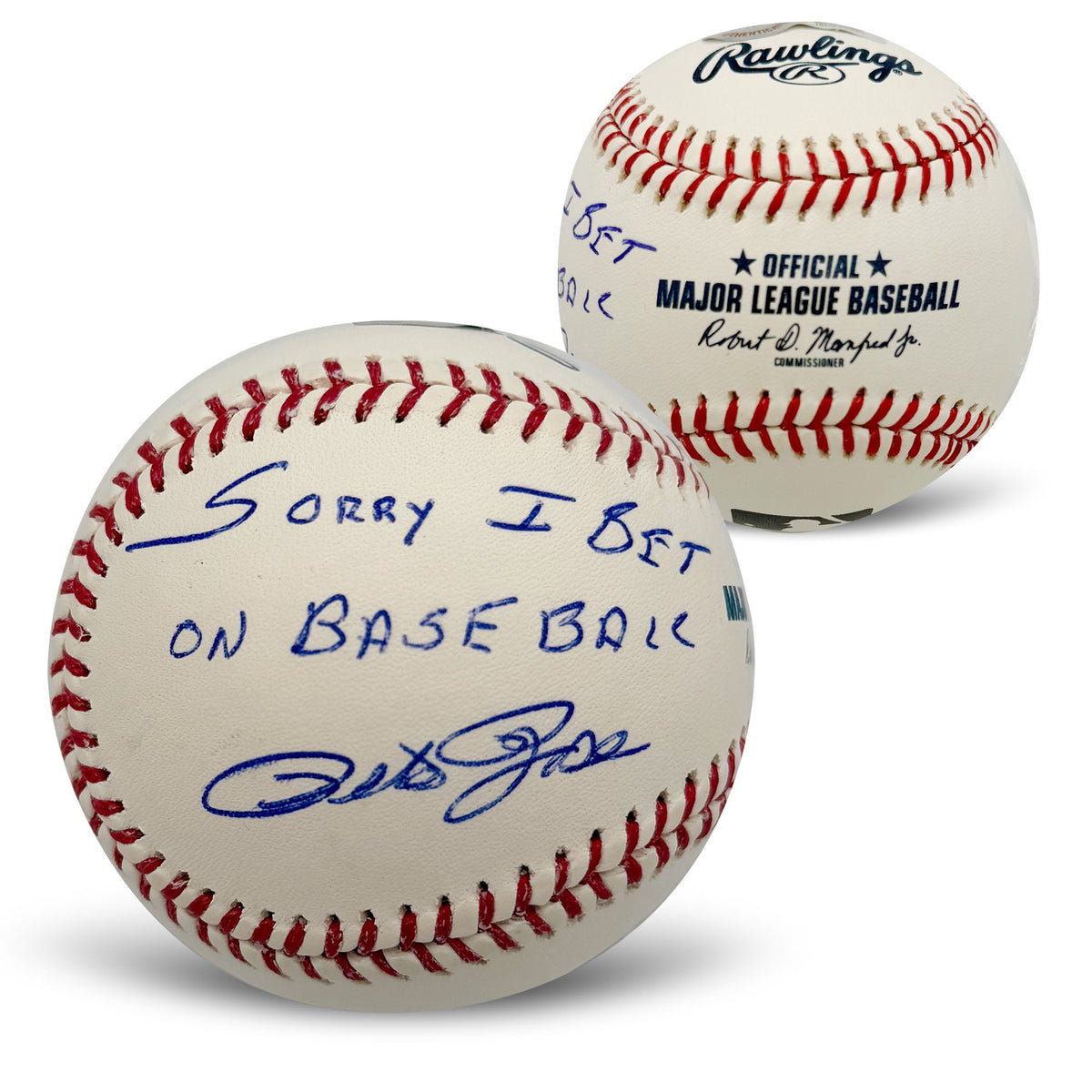 Pete Rose Autographed Cincinnati Reds Signed MLB Baseball Sorry I Bet On Baseball Beckett Authenticated COA With UV Display Case-Powers Sports Memorabilia