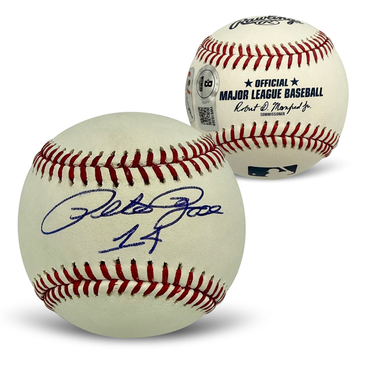 Pete Rose Autographed MLB Signed Baseball #14 Beckett COA With UV Display Case-Powers Sports Memorabilia