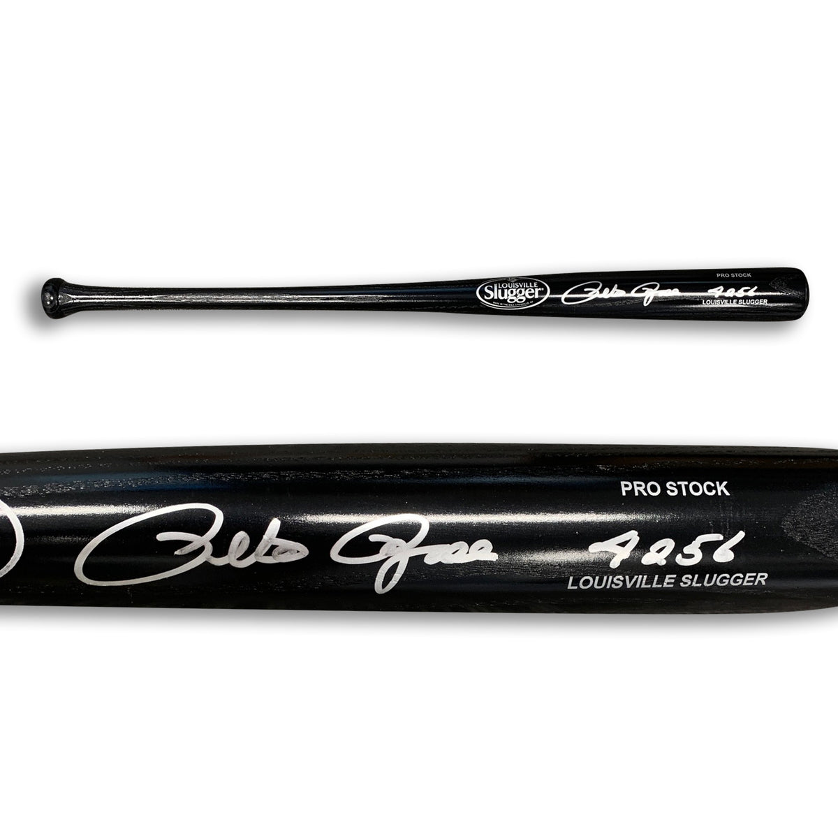 Pete Rose Cincinnati Reds Autographed Bat 4256 Hits JSA