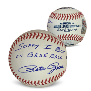 Pete Rose Autographed MLB Signed Sorry I Bet On Baseball JSA COA With UV Display Case-Powers Sports Memorabilia