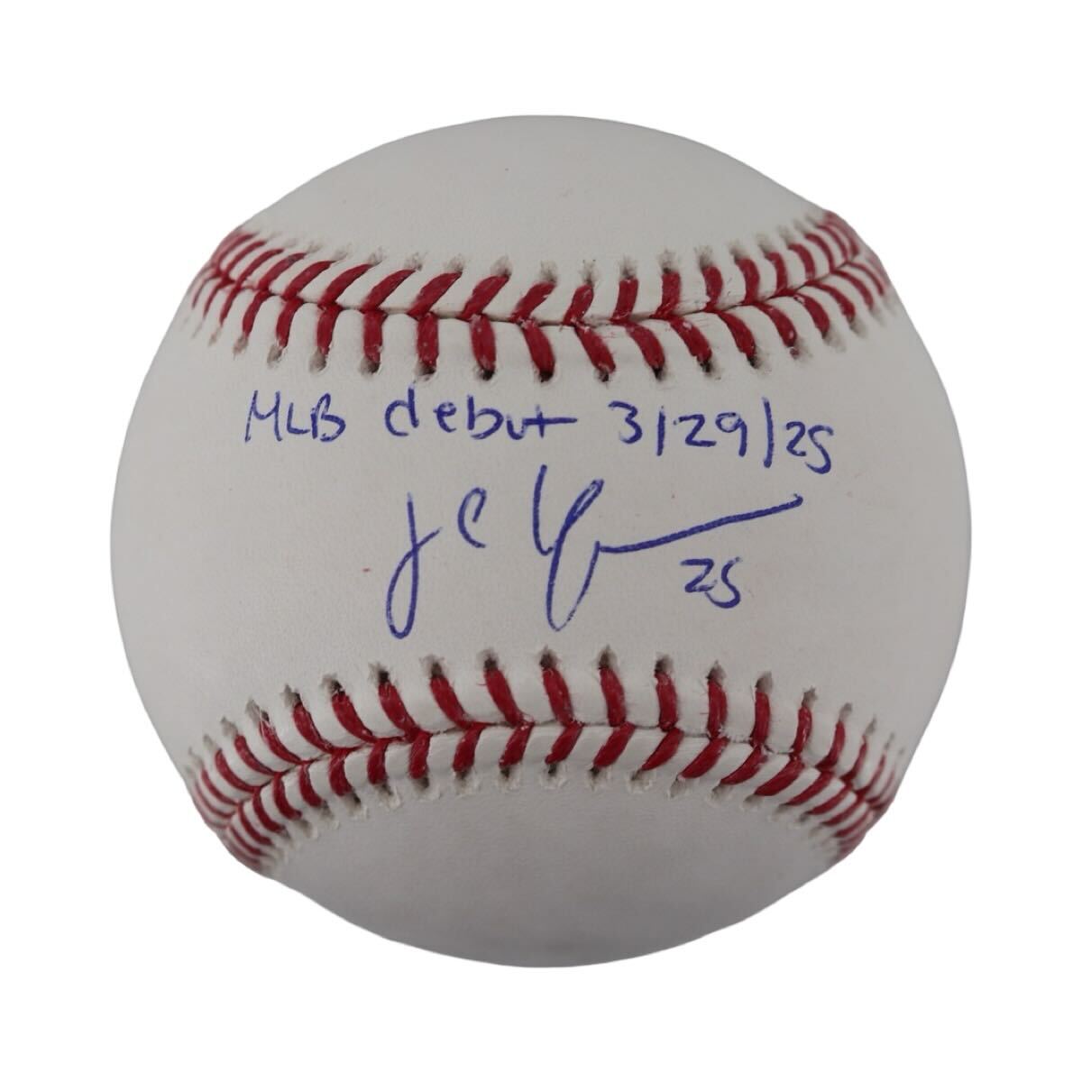 JC Escarra New York Yankees Signed Inscribed MLB Debut 3/29/25 OMLB Baseball