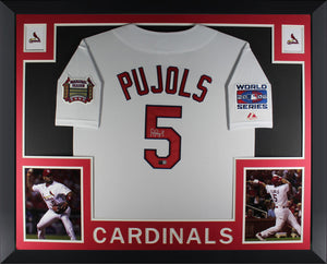 Albert Pujols Autographed St Louis Cardinals Signed Majestic Baseball Framed Jersey TRISTAR COA-Powers Sports Memorabilia