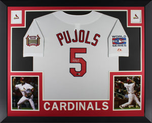 Albert Pujols Autographed St Louis Cardinals Signed Majestic Baseball Framed Jersey TRISTAR COA-Powers Sports Memorabilia