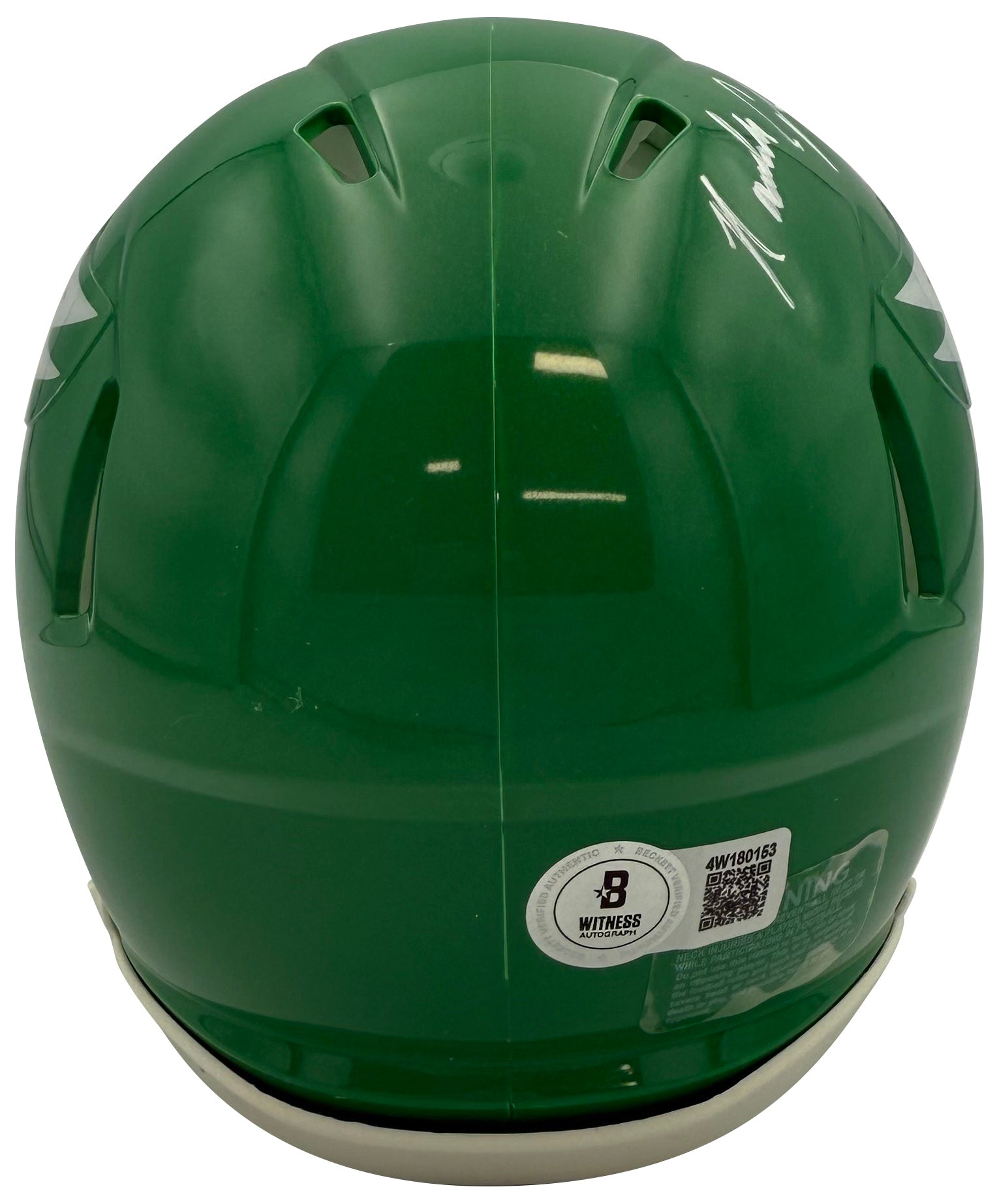 Randall Cunningham Autographed Philadelphia Eagles Signed Football Mini Helmet Beckett COA-Powers Sports Memorabilia