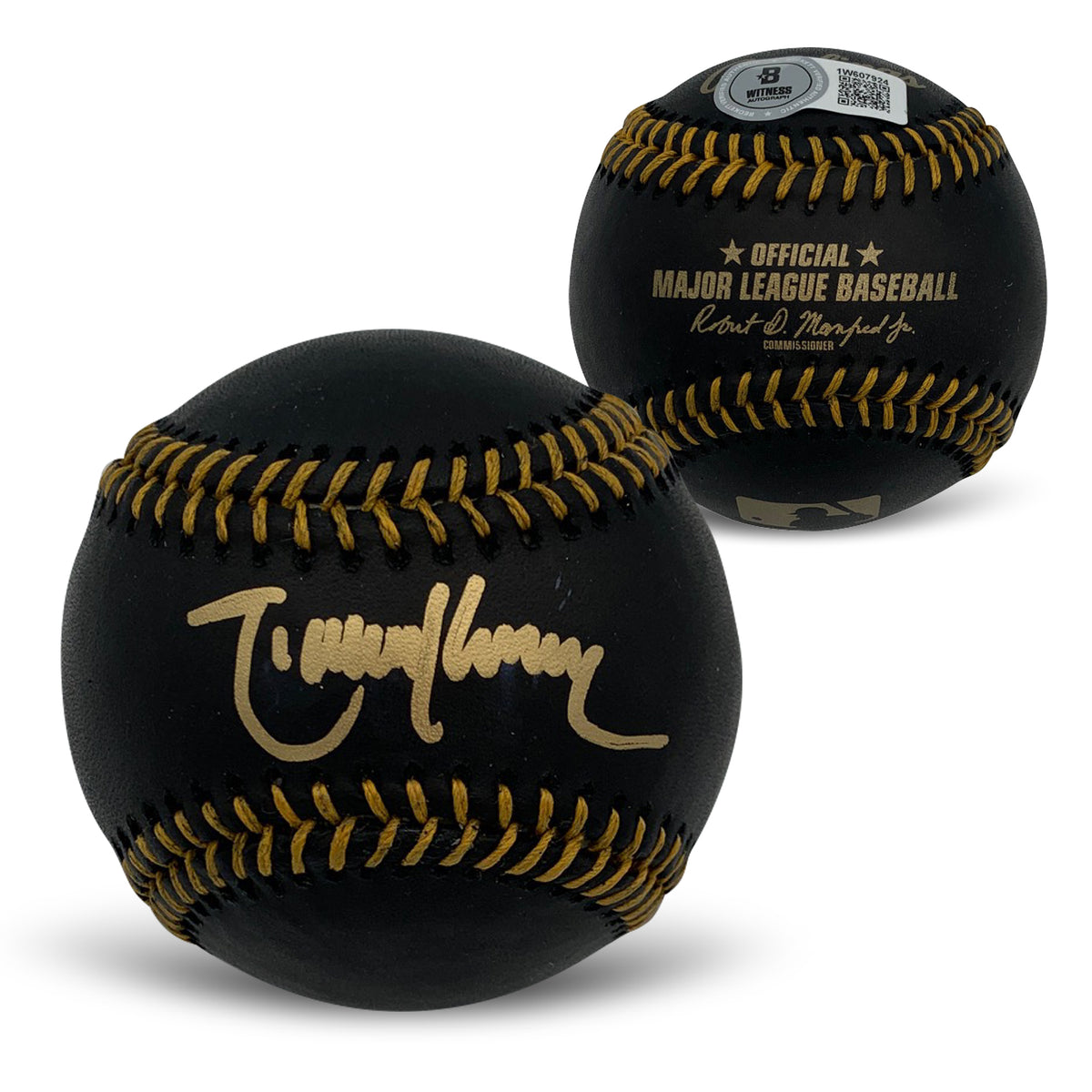 Randy Johnson Autographed MLB Signed Black Baseball Beckett COA With UV Display Case-Powers Sports Memorabilia