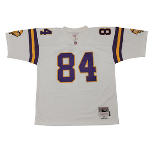 Randy Moss Signed 1998 Minnesota Vikings White Mitchell & Ness Jersey | - Beckett-Powers Sports Memorabilia