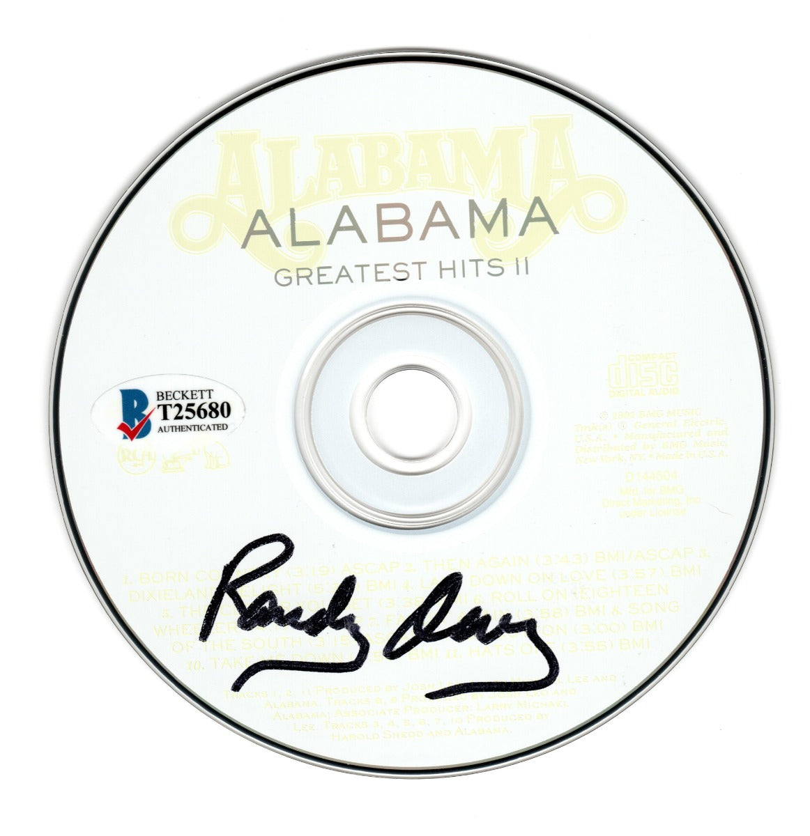 Randy Owen Autographed Alabama Greatest Hits II CD With Cover Beckett Authenticated-Powers Sports Memorabilia
