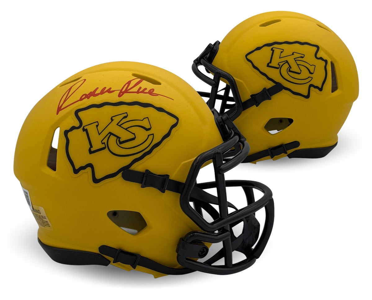 Rashee Rice Autographed Kansas City Chiefs Signed Rave Football Mini Helmet Beckett COA-Powers Sports Memorabilia