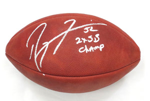 Ray Lewis Autographed Baltimore Ravens Super Bowl XLVII Football W/ 2X SB Champs Beckett Witnessed-Powers Sports Memorabilia