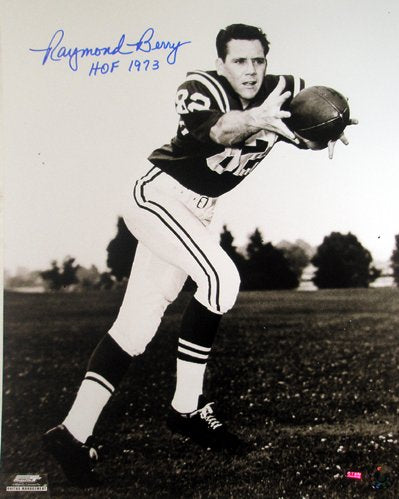 Raymond Berry Autographed Baltimore Colts NFL 16x20 Photo HOF 1973 - COA-Powers Sports Memorabilia