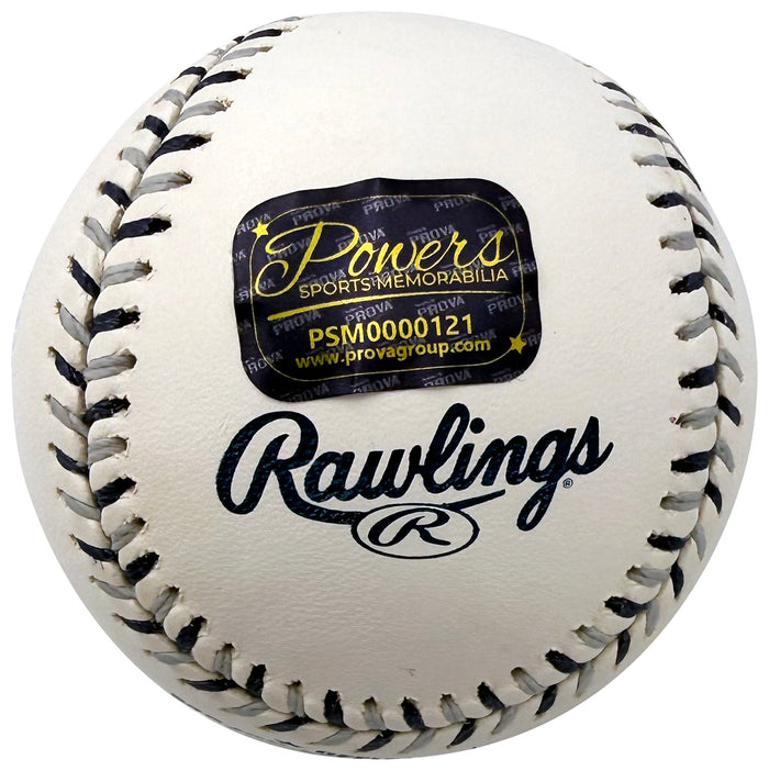 Reggie Jackson Autographed Yankees Logo MLB Baseball PROVA-Powers Sports Memorabilia